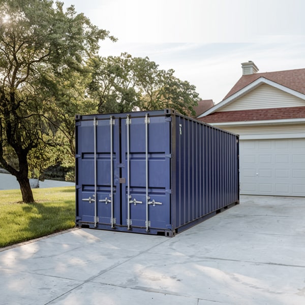 you can choose from a variety of sizes for residential storage containers, depending on your storage needs